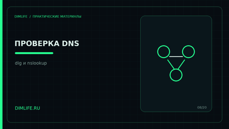 Проверка DNS-записей через dig и nslookup в Linux