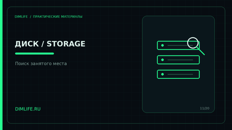 Проверка свободного места на диске Linux командами df и du