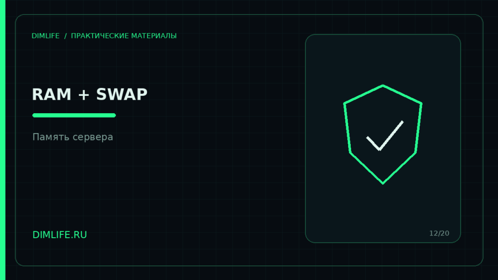 Проверка оперативной памяти RAM и раздела swap на VPS