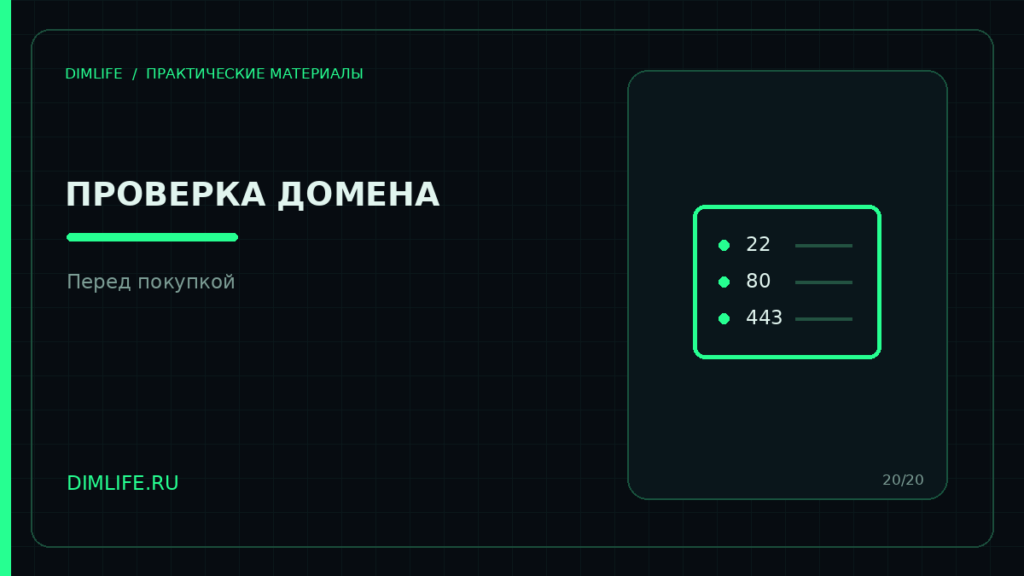 Проверка домена перед покупкой: техническая иллюстрация